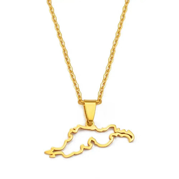 British Virgin Islands Map Necklace