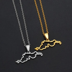 British Virgin Islands Map Necklace