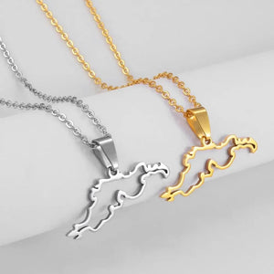 British Virgin Islands Map Necklace