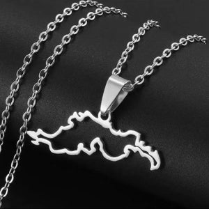 British Virgin Islands Map Necklace
