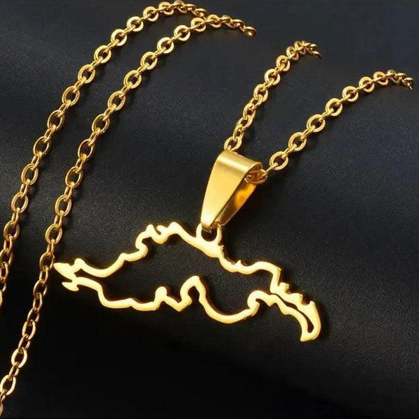 British Virgin Islands Map Necklace