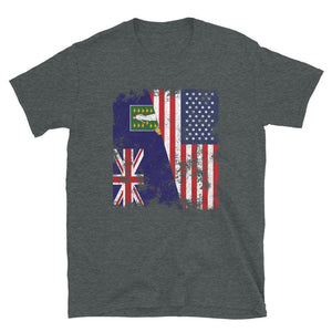 Virgin Islands Uk USA Flag Half American T-Shirt