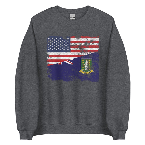 Virgin Islands UK USA Flag Sweatshirt