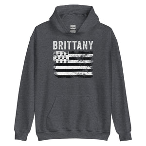 Brittany Flag Distressed - Breton Flag Hoodie