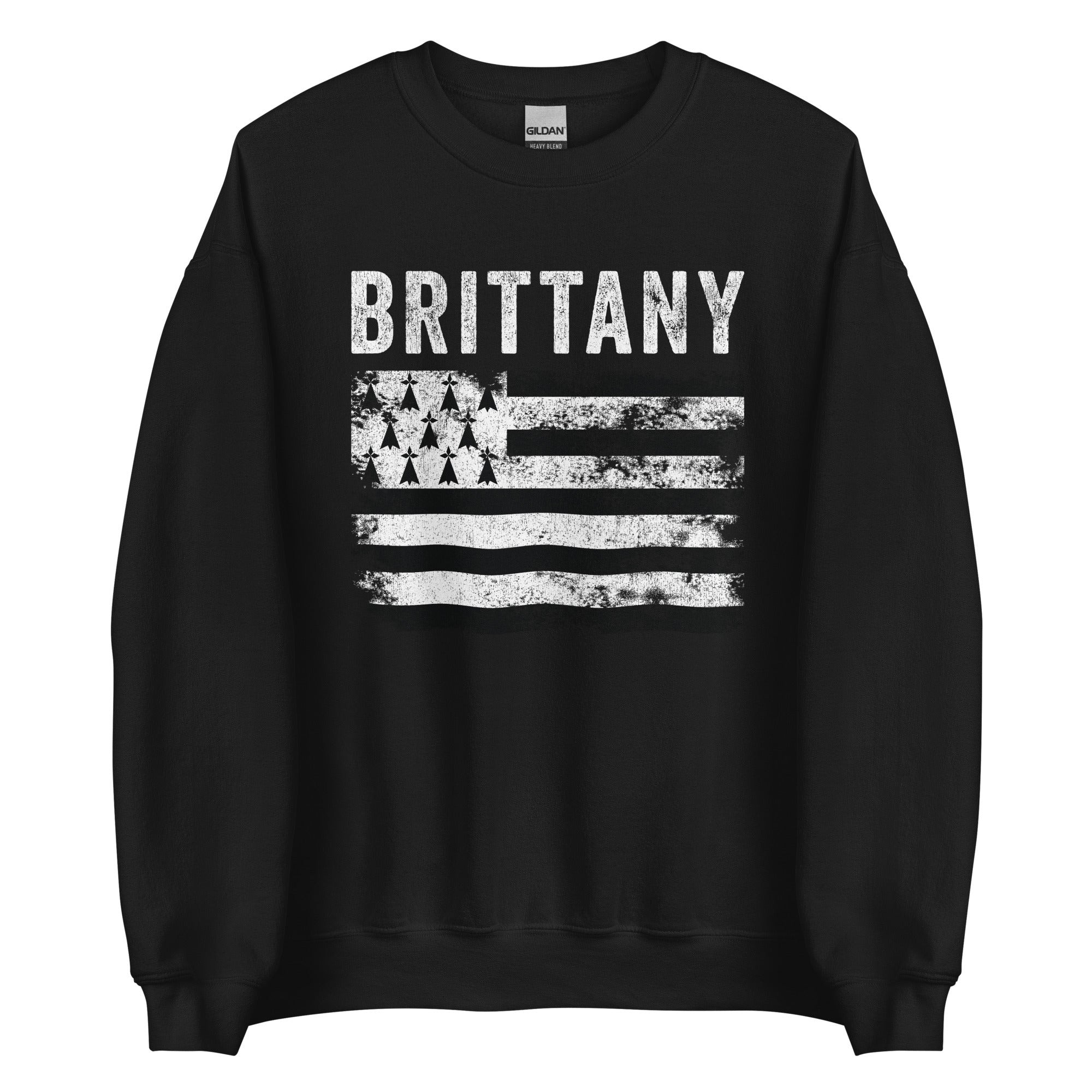 Brittany Flag Distressed - Breton Flag Sweatshirt