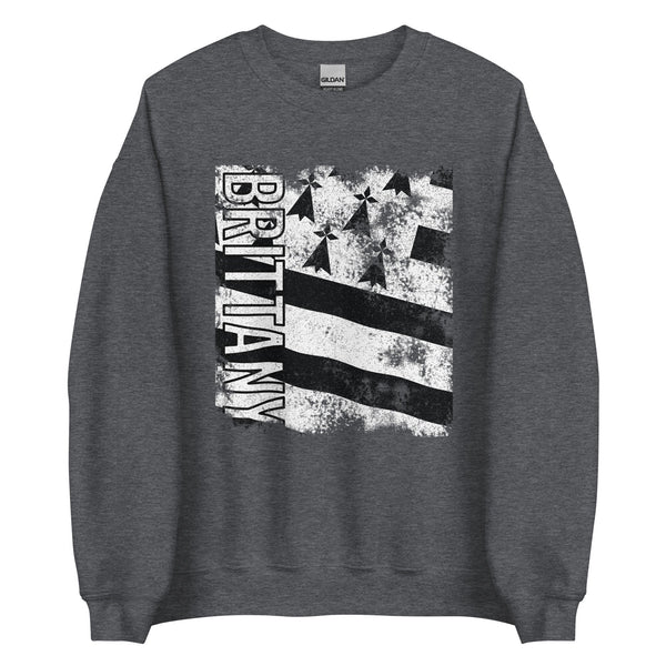 Brittany Flag - Distressed Flag Sweatshirt