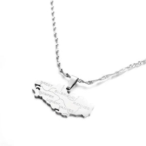 Brittany Map Necklace