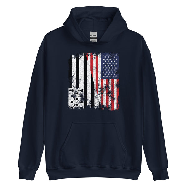 Brittany USA Flag - Half American Hoodie