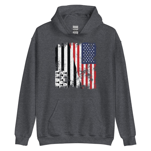 Brittany USA Flag - Half American Hoodie