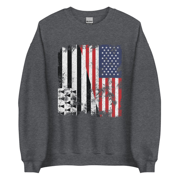 Brittany USA Flag - Half American Sweatshirt