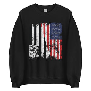 Brittany USA Flag - Half American Sweatshirt