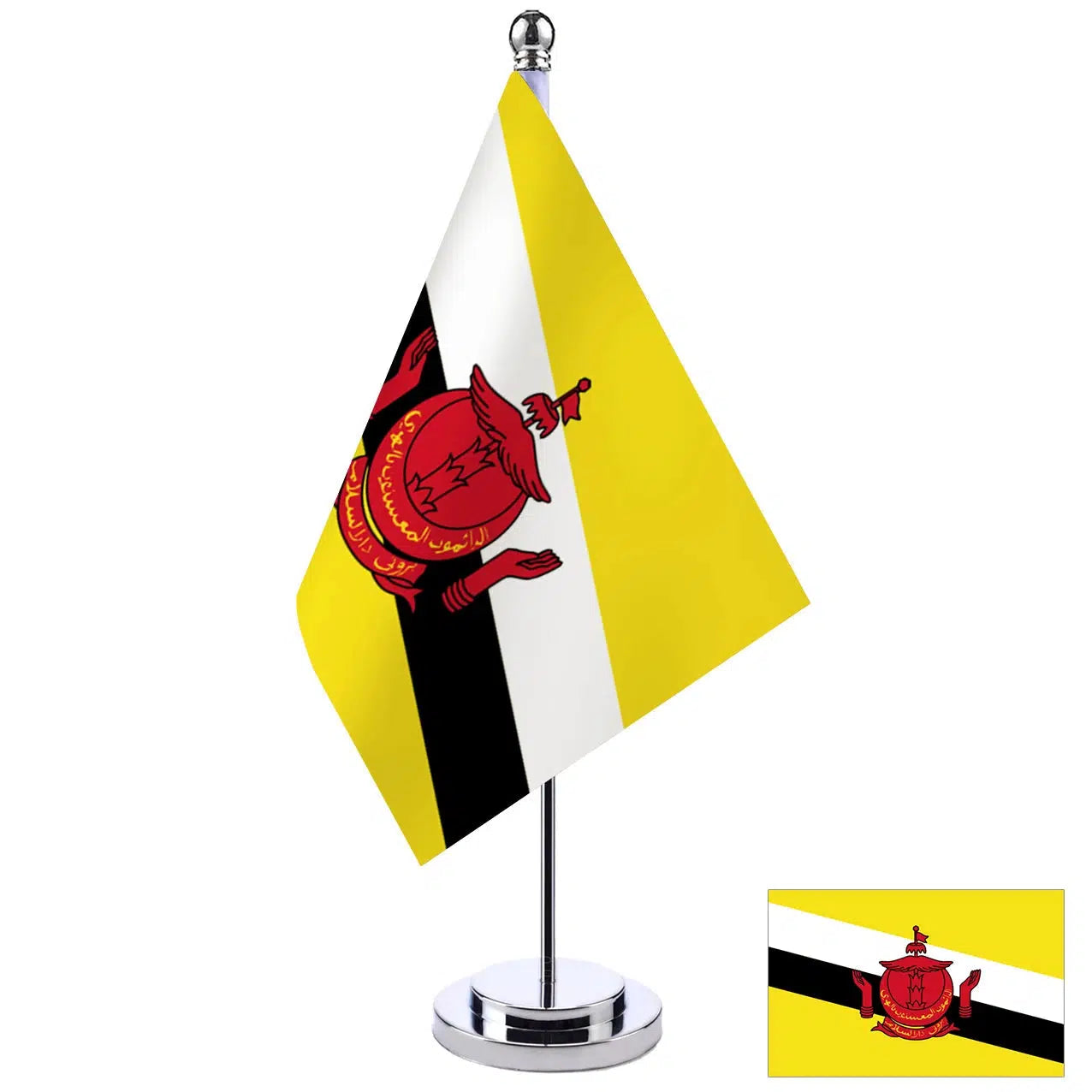 Brunei Desk Flag - Small Office Table Flag