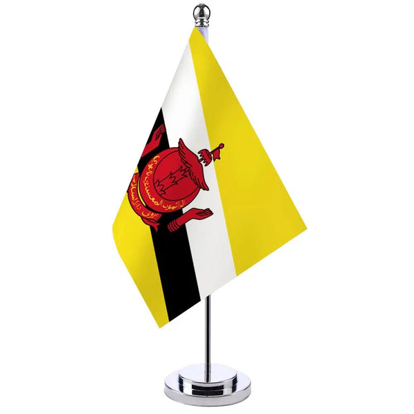 Brunei Desk Flag - Small Office Table Flag