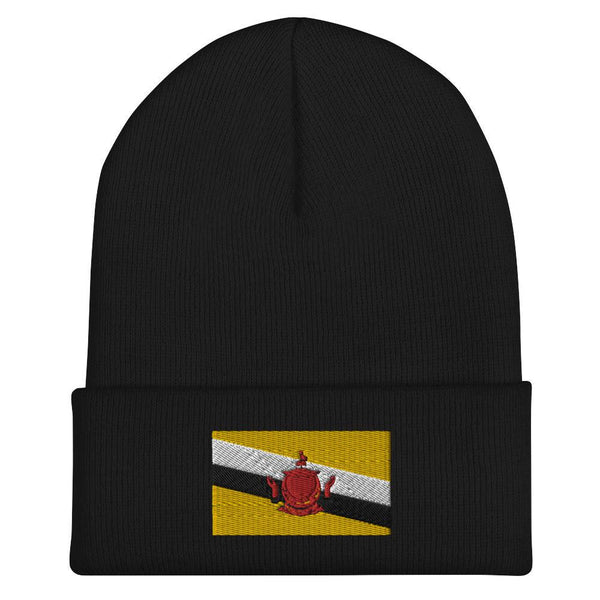 Brunei Flag Beanie - Embroidered Winter Hat