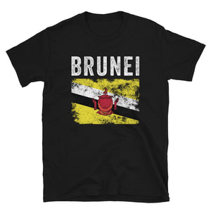 Brunei Flag Distressed - Bruneian Flag T-Shirt