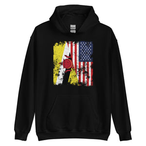 Brunei USA Flag - Half American Hoodie