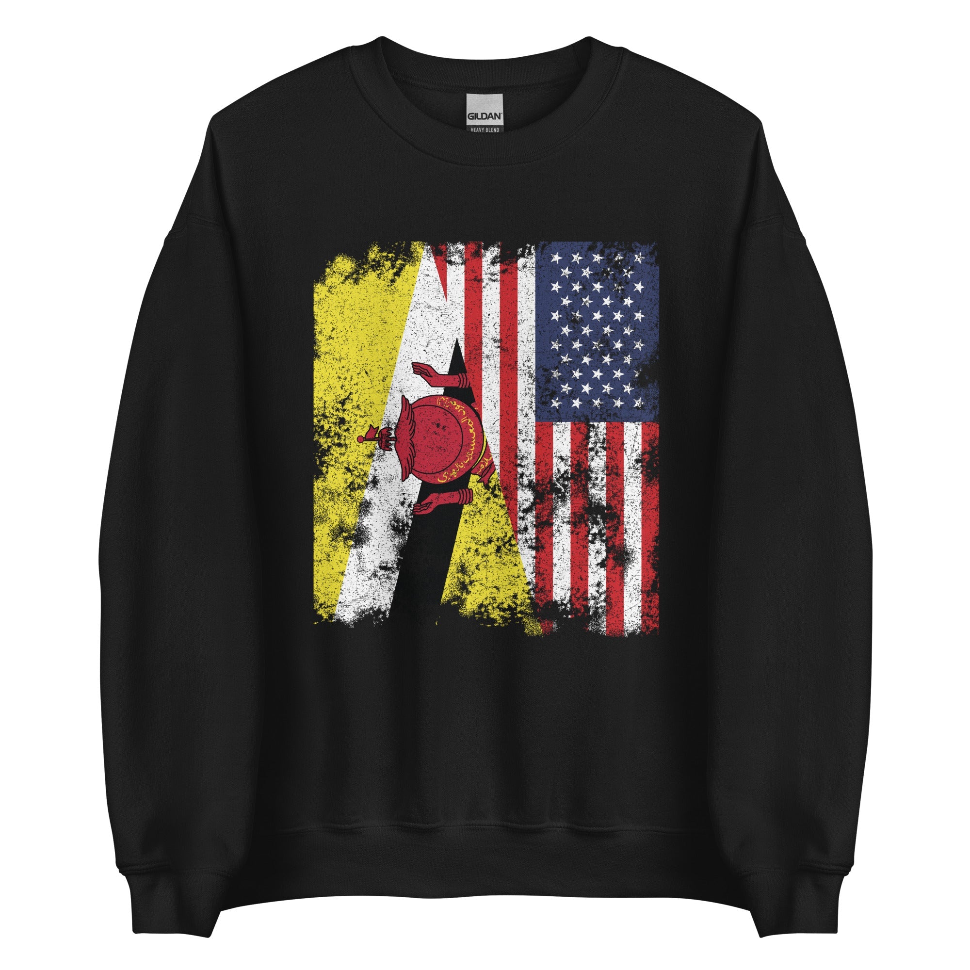 Brunei USA Flag - Half American Sweatshirt