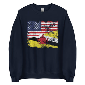 Brunei USA Flag Sweatshirt