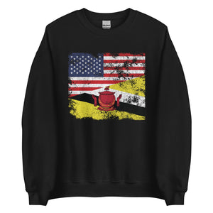 Brunei USA Flag Sweatshirt