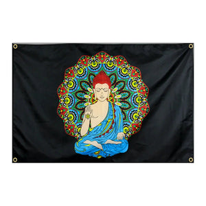 Buddha Flag - 90x150cm(3x5ft) - 60x90cm(2x3ft) - Buddhist Flag