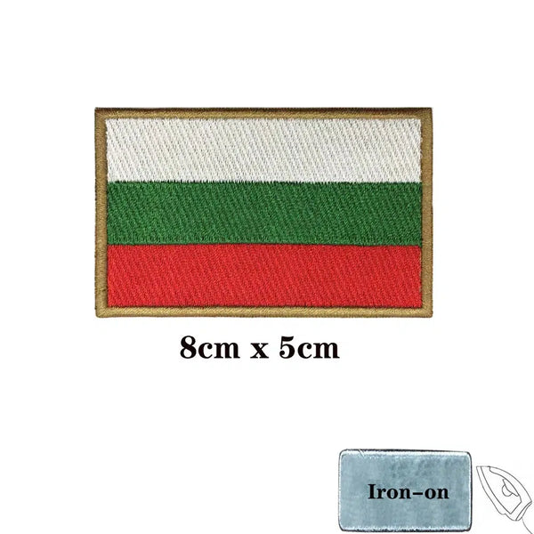 Bulgaria Flag Patch - Iron On/Hook & Loop Patch