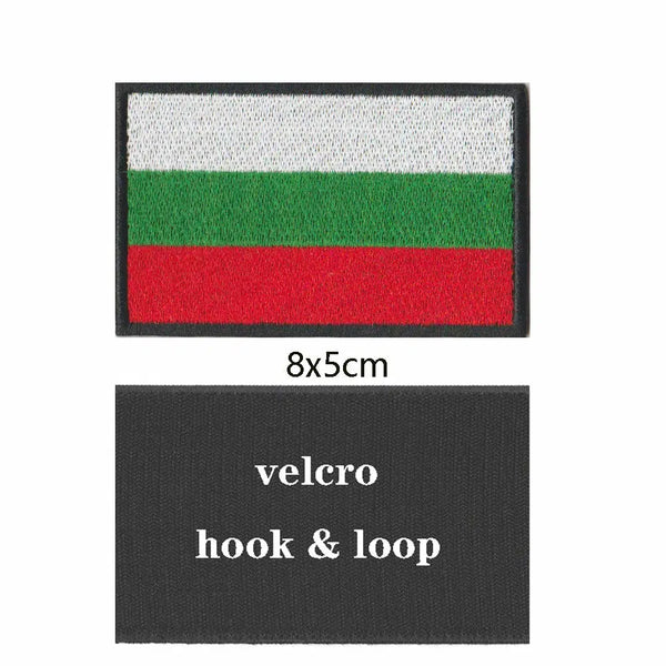 Bulgaria Flag Patch - Iron On/Hook & Loop Patch