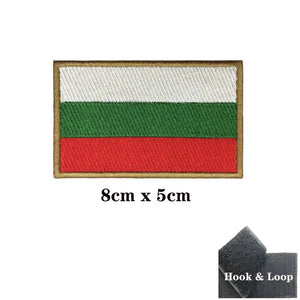 Bulgaria Flag Patch - Iron On/Hook & Loop Patch