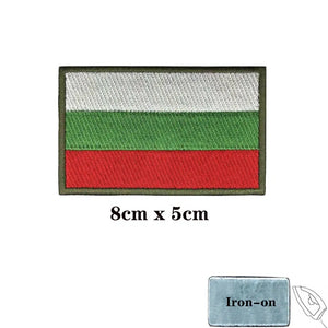 Bulgaria Flag Patch - Iron On/Hook & Loop Patch