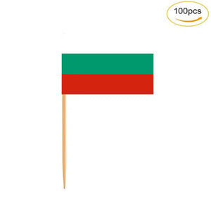 Bulgaria Flag Toothpicks - Cupcake Toppers (100Pcs)