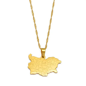 Bulgaria Map Necklace