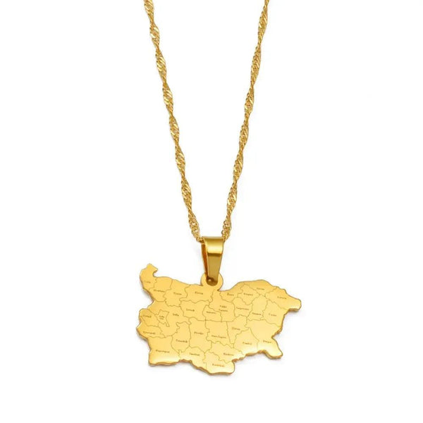 Bulgaria Map Necklace