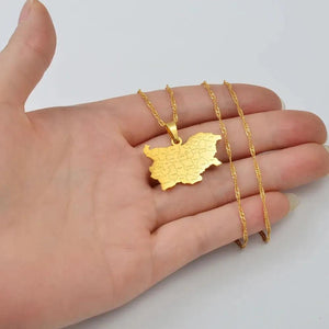 Bulgaria Map Necklace