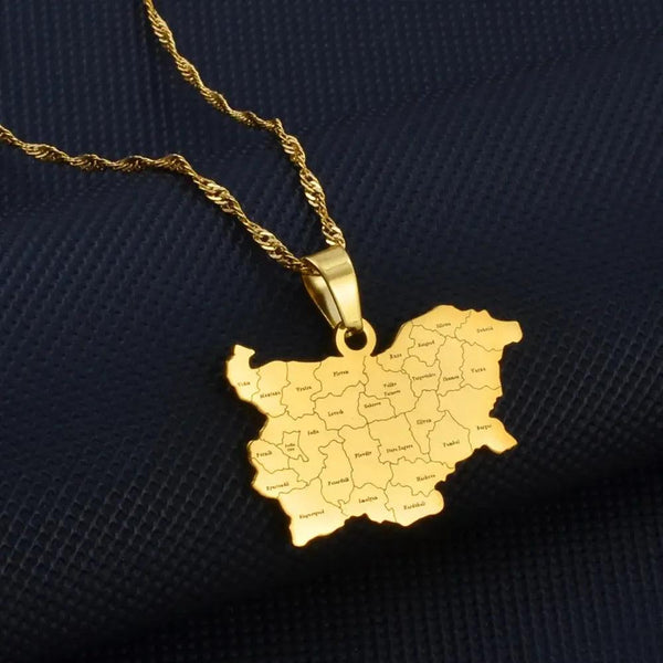 Bulgaria Map Necklace