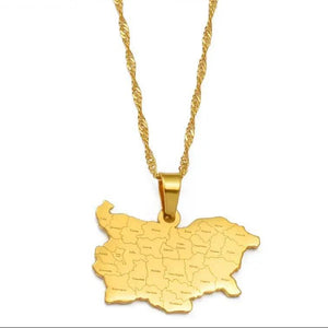 Bulgaria Map Necklace