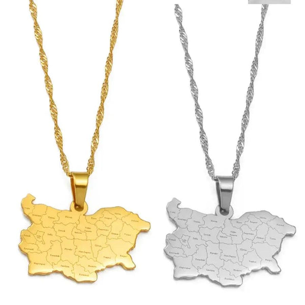 Bulgaria Map Necklace