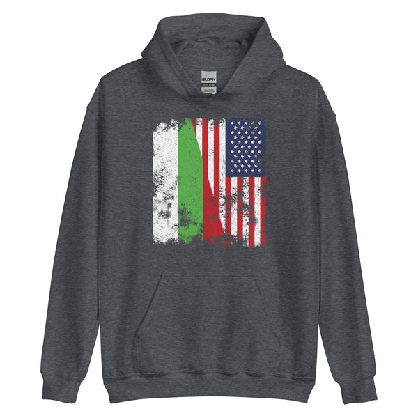 Bulgaria USA Flag - Half American Hoodie