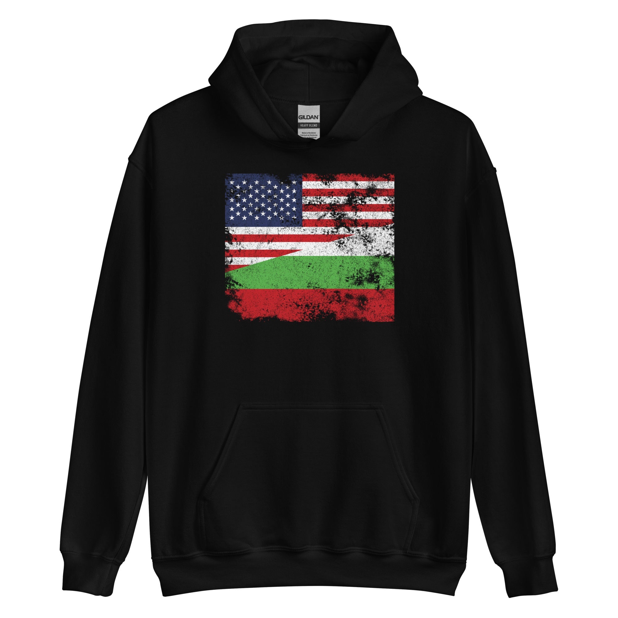 Bulgaria USA Flag Hoodie