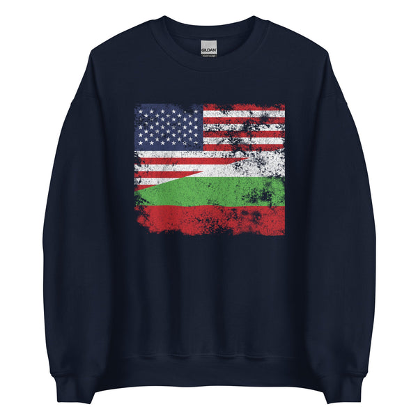 Bulgaria USA Flag Sweatshirt