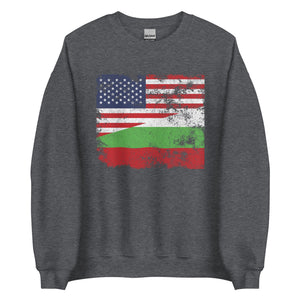 Bulgaria USA Flag Sweatshirt