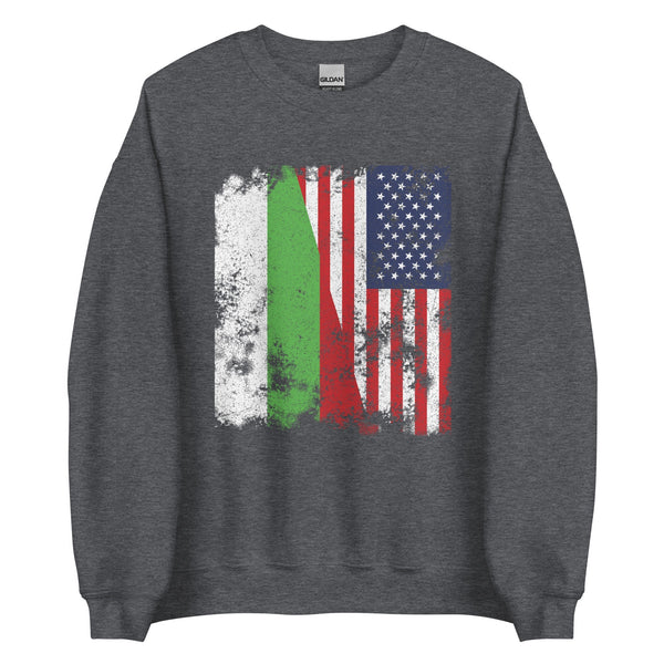 Bulgaria USA Flag Sweatshirt