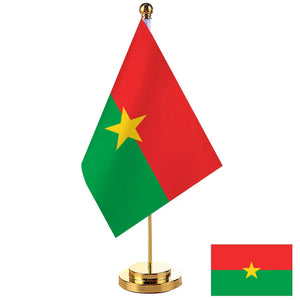 Burkina Faso Desk Flag - Small Office Table Flag