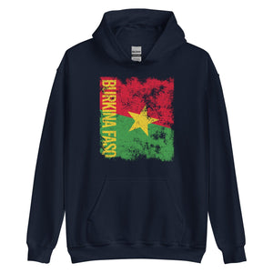 Burkina Faso Flag - Distressed Flag Hoodie