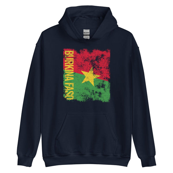 Burkina Faso Flag - Distressed Flag Hoodie