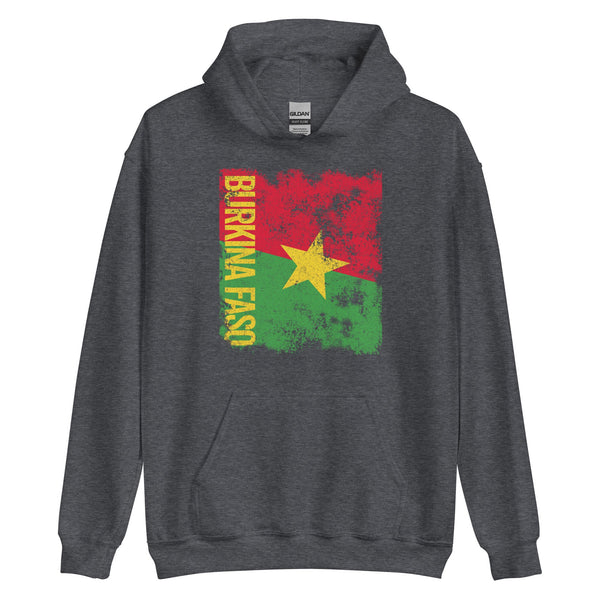 Burkina Faso Flag - Distressed Flag Hoodie