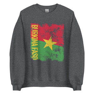 Burkina Faso Flag - Distressed Flag Sweatshirt