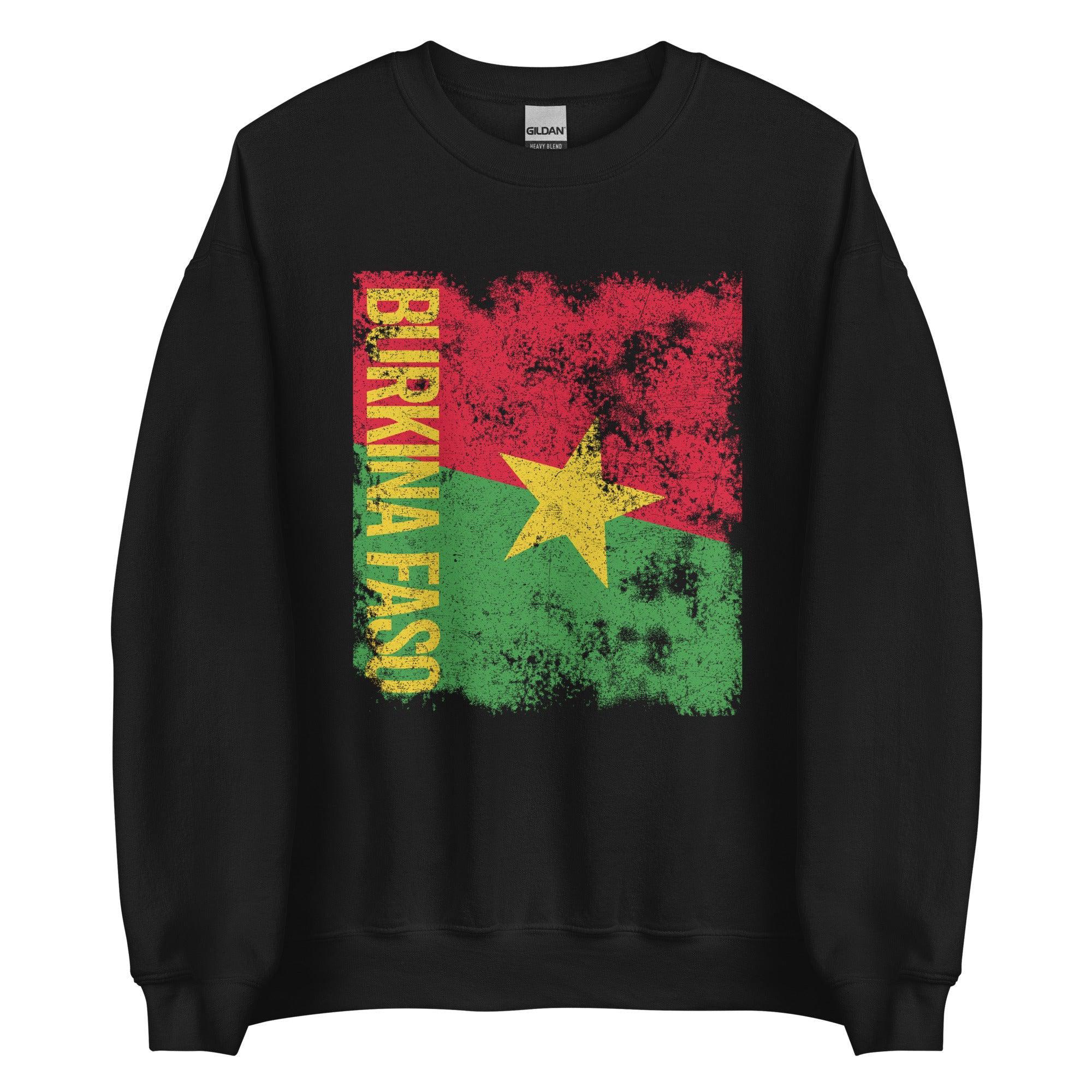 Burkina Faso Flag - Distressed Flag Sweatshirt