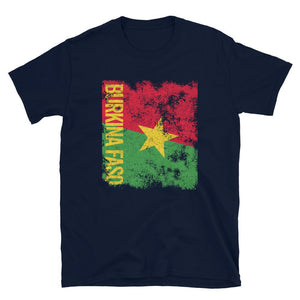 Burkina Faso Flag Distressed T-Shirt