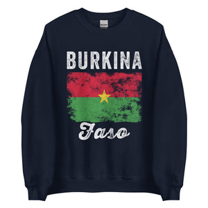 Burkina Faso Flag Vintage Burkinabe Flag Sweatshirt