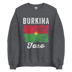 Burkina Faso Flag Vintage Burkinabe Flag Sweatshirt