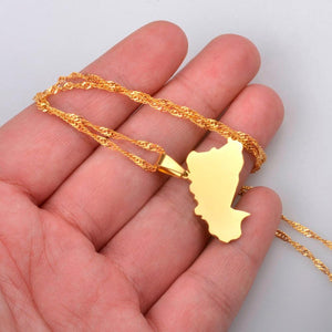 Burkina Faso Map Necklace